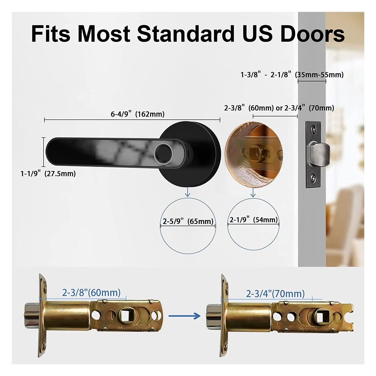 Tuya Fingerprint Door Lock for Bedroom Apartment Smart Smart Door Lock Password Electronic Digital Lock Keyless Entry Door Knobs ,Security Locking