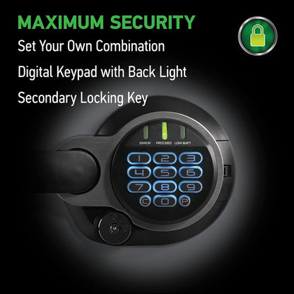 Master Lock Black Premium 2-Hour Fireproof Safe with Digital Keypad, 1.2 Cu-Ft, STW123GTCML