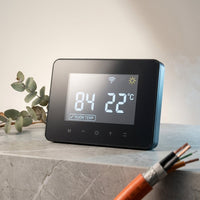 2024 New Smart Thermostat Tuya Wifi Temperature Controller Electric Floor Heating Plumbing LCD Display for Alice Alexagooglehome — Studio Shot