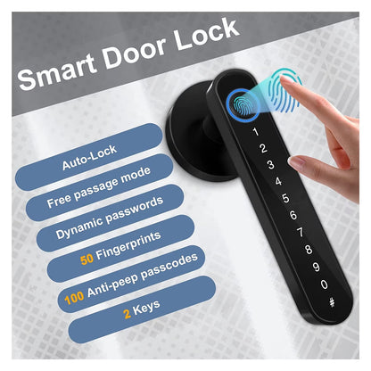 Tuya Fingerprint Door Lock for Bedroom Apartment Smart Smart Door Lock Password Electronic Digital Lock Keyless Entry Door Knobs ,Security Locking