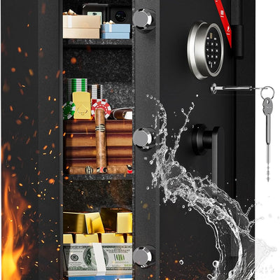 6.0 Cuft 60-Min Fireproof Biometric Safe with Fingerprint, Keypad