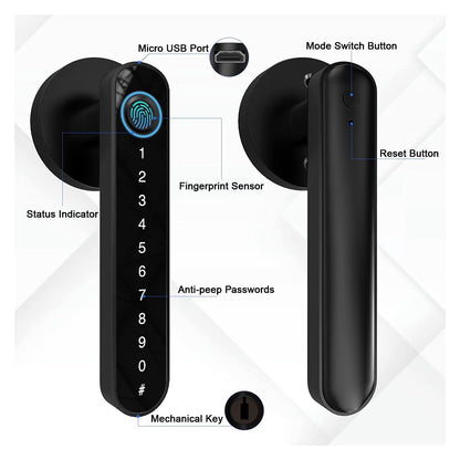 Tuya Fingerprint Door Lock for Bedroom Apartment Smart Smart Door Lock Password Electronic Digital Lock Keyless Entry Door Knobs ,Security Locking