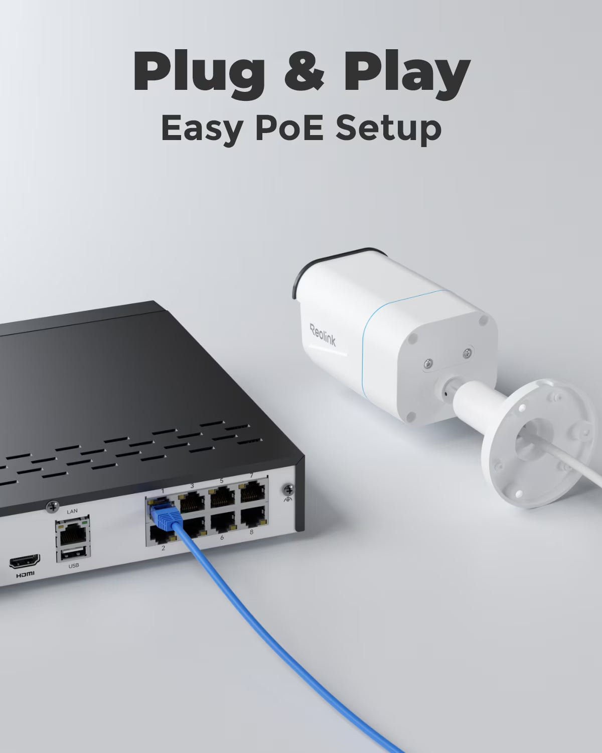 Poe 8-Channel NVR Security System, 4X 8MP Cameras, 2TB HDD, 24/7 Recording, RLK8-800B4