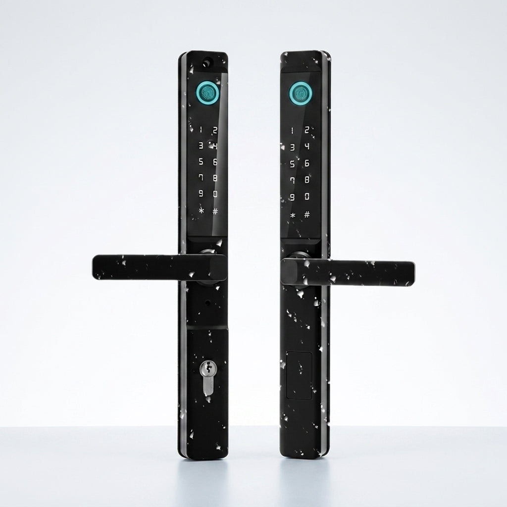 Fingerprint Double Two Side Waterproof Outdoor Smart Door Lock SUS Material for Slim Aluminum Swing Sliding Lock ,Corrosion-Resistant — Studio Shot