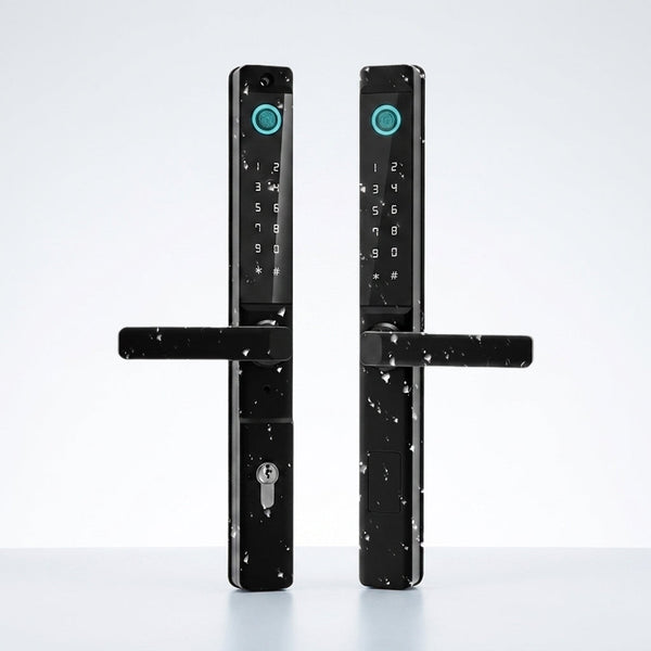 Fingerprint Double Two Side Waterproof Outdoor Smart Door Lock SUS Material for Slim Aluminum Swing Sliding Lock ,Corrosion-Resistant — Studio Shot