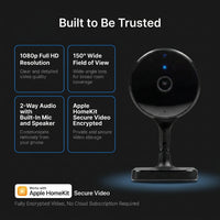 Wireless Indoor Plug-In Smart Security Camera with Night Vision, 2-Way Audio, Built-In Microphone & Speaker (Black) — Results & Stats