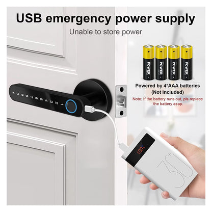 Tuya Fingerprint Door Lock for Bedroom Apartment Smart Smart Door Lock Password Electronic Digital Lock Keyless Entry Door Knobs ,Security Locking