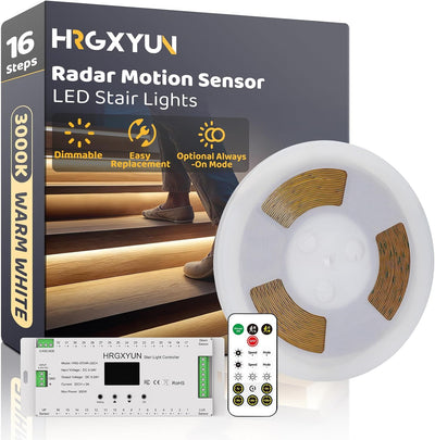 Indoor LED Stair Light with Motion Sensor, 16 Step, 12V