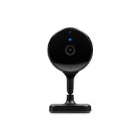 Wireless Indoor Plug-In Smart Security Camera with Night Vision, 2-Way Audio, Built-In Microphone & Speaker (Black)