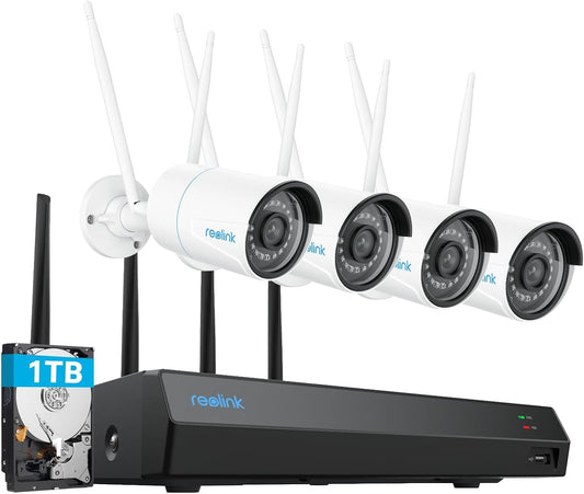 REOLINK 5MP Security Camera System, 16CH NVR with 1TB HDD, Dual-Band Wi-Fi